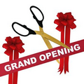 Grand Opening Kit-36" Ceremonial Scissors, Ribbon, Bows (Red)